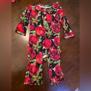 Little Bum Bums (Bums and Roses) Bamboo Christmas Romper 18-24 months